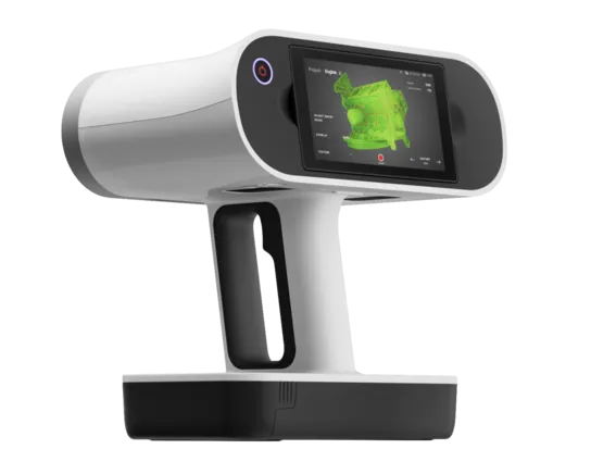The wireless Artec Leo 3D scanner with its onboard touchscreen